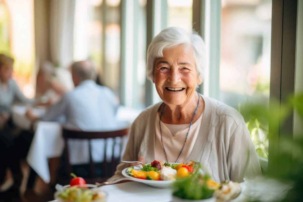 Cordwainer Memory Care | Seniors eating brain healthy meals
